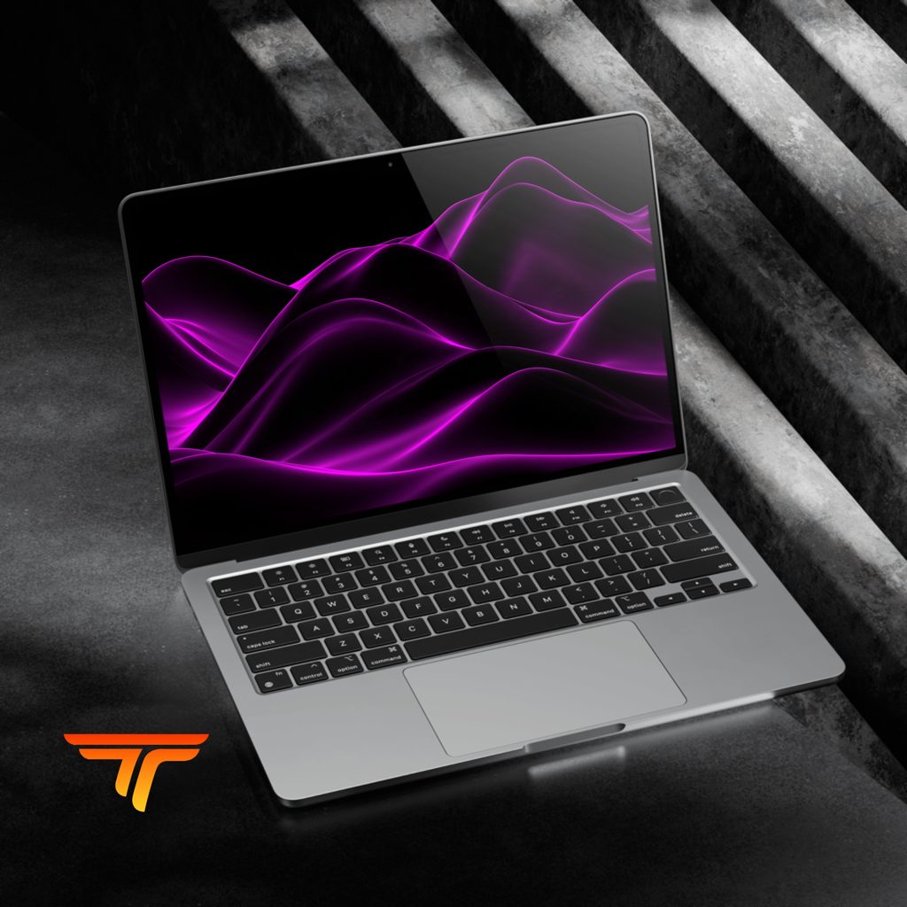 TimeTravelWalls wallpaper on laptop — device mockup